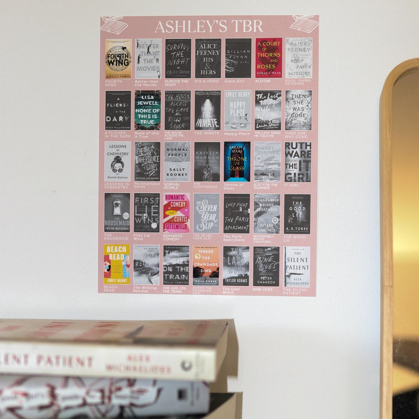 Custom TBR Books Sticker Poster || Personalized Reading Tracker