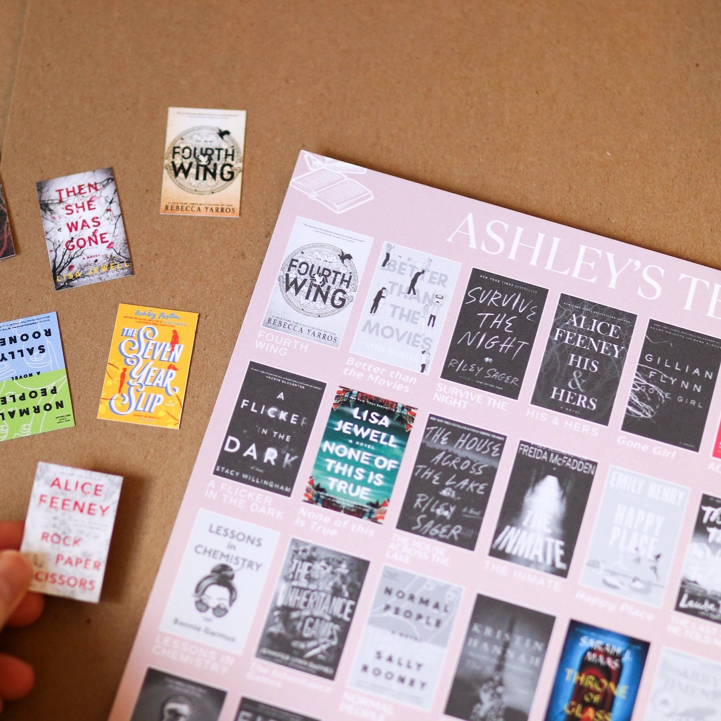 Custom TBR Books Sticker Poster || Personalized Reading Tracker