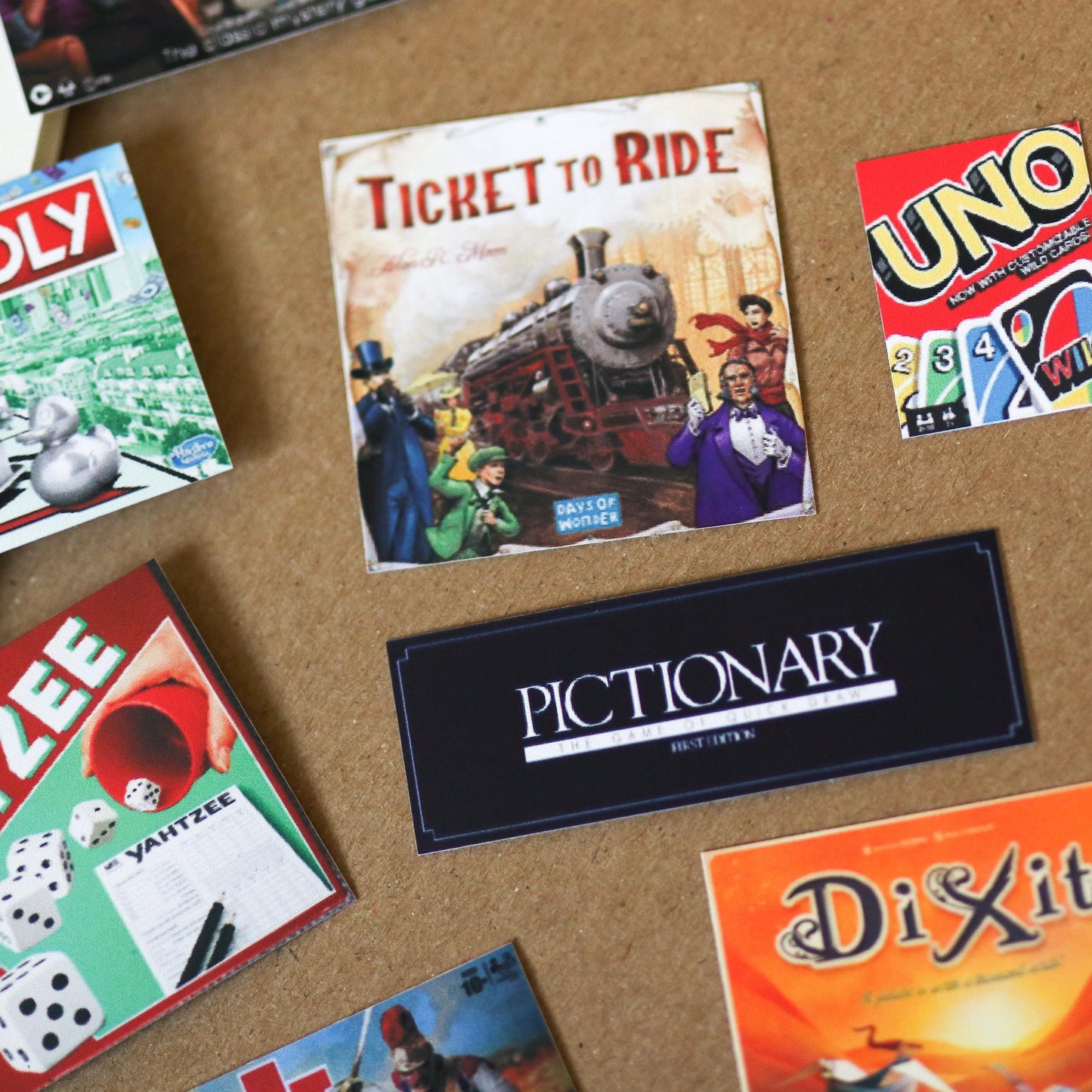 CUSTOM Mini Board Game STICKERS | game tracker, tiny games stickers, customizable, journal, small games, choose your own, vintage card games