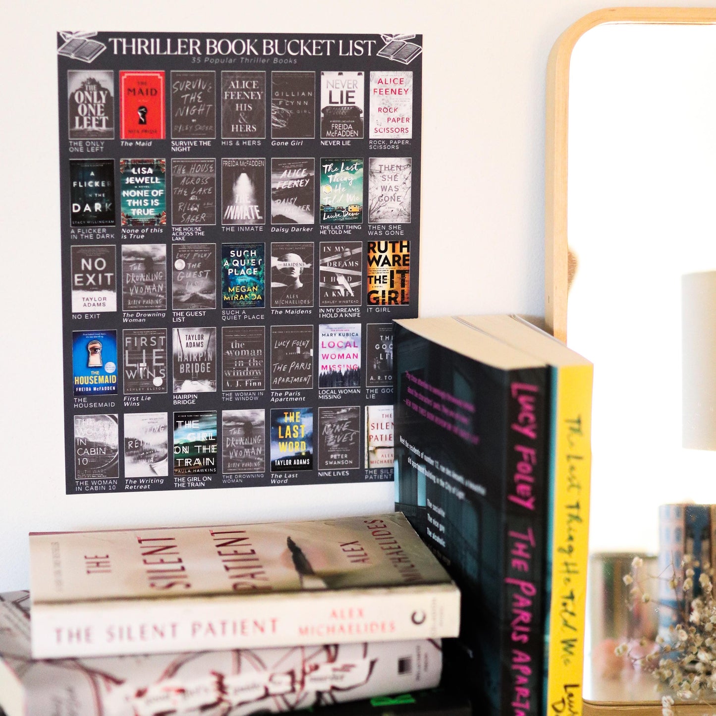 Thriller Books Bucket List Sticker POSTER