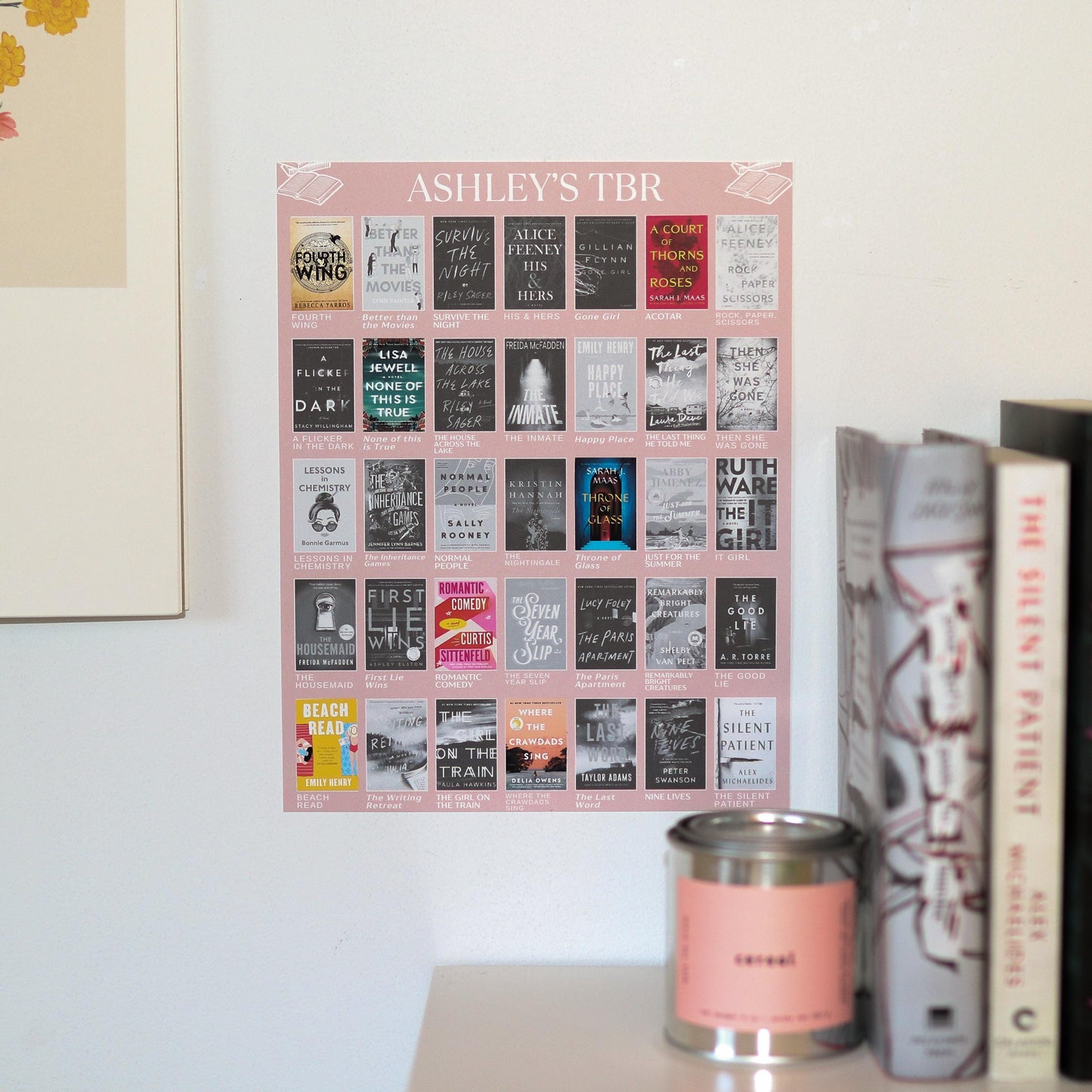 Custom TBR Books Sticker Poster || Personalized Reading Tracker