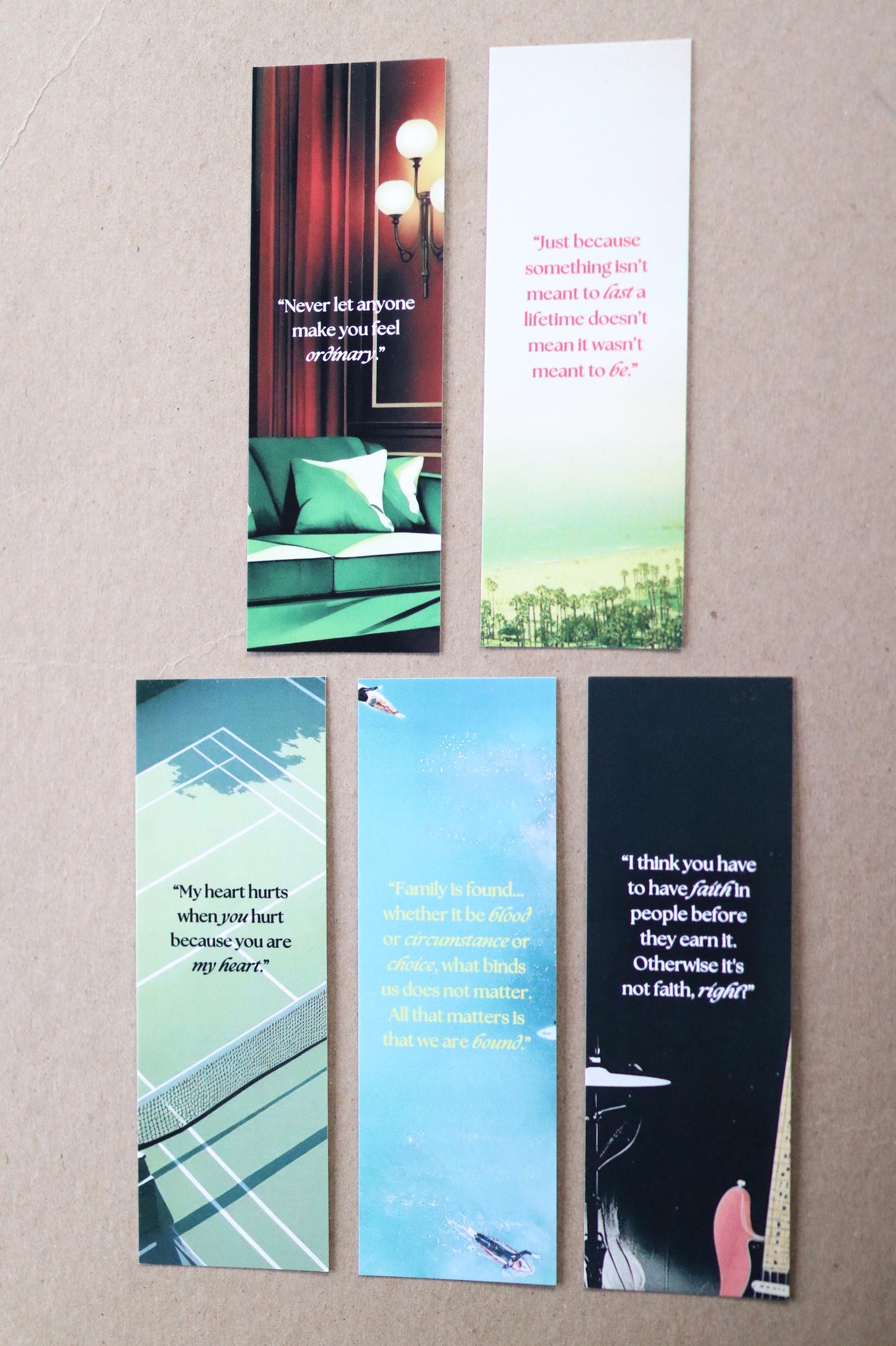 Taylor Jenkins Reid inspired Bookmarks (set of 5)