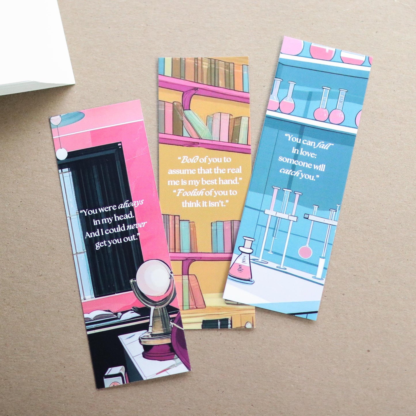 Love Hypothesis Inspired Bookmarks (set of 3)