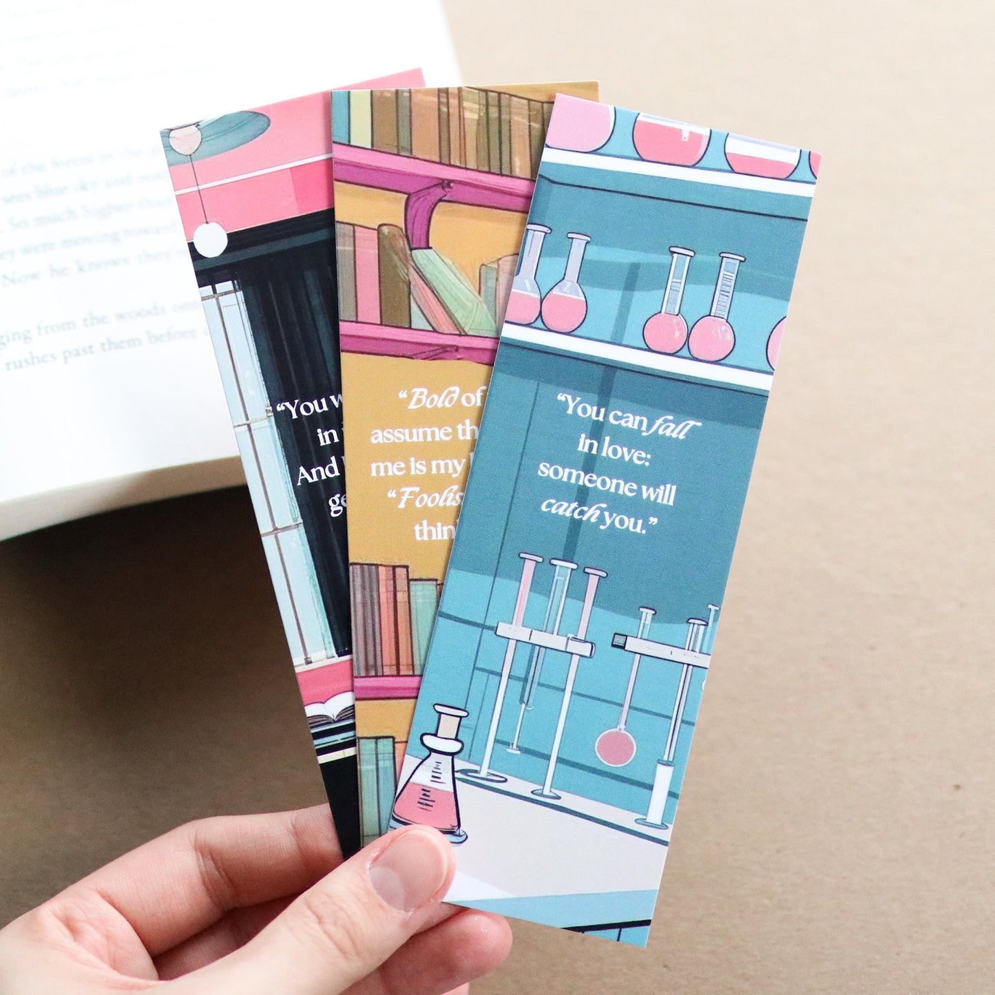 Love Hypothesis Inspired Bookmarks (set of 3)