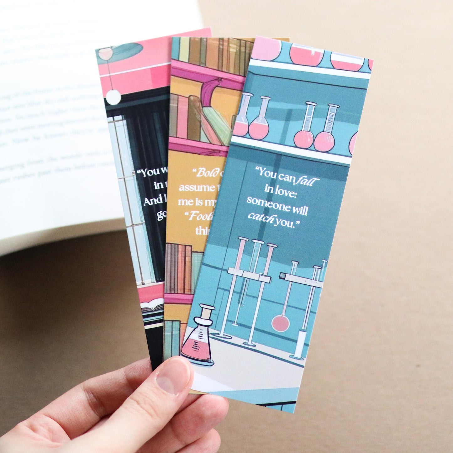 Love Hypothesis Inspired Bookmarks (set of 3)