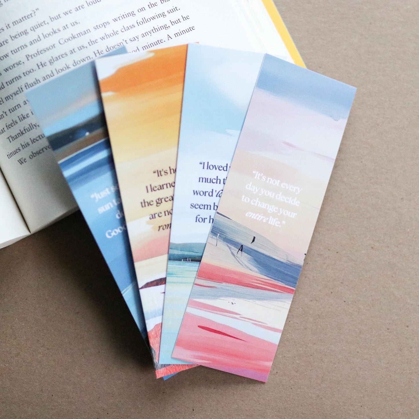 Carley Fortune inspired Bookmarks (set of 4)