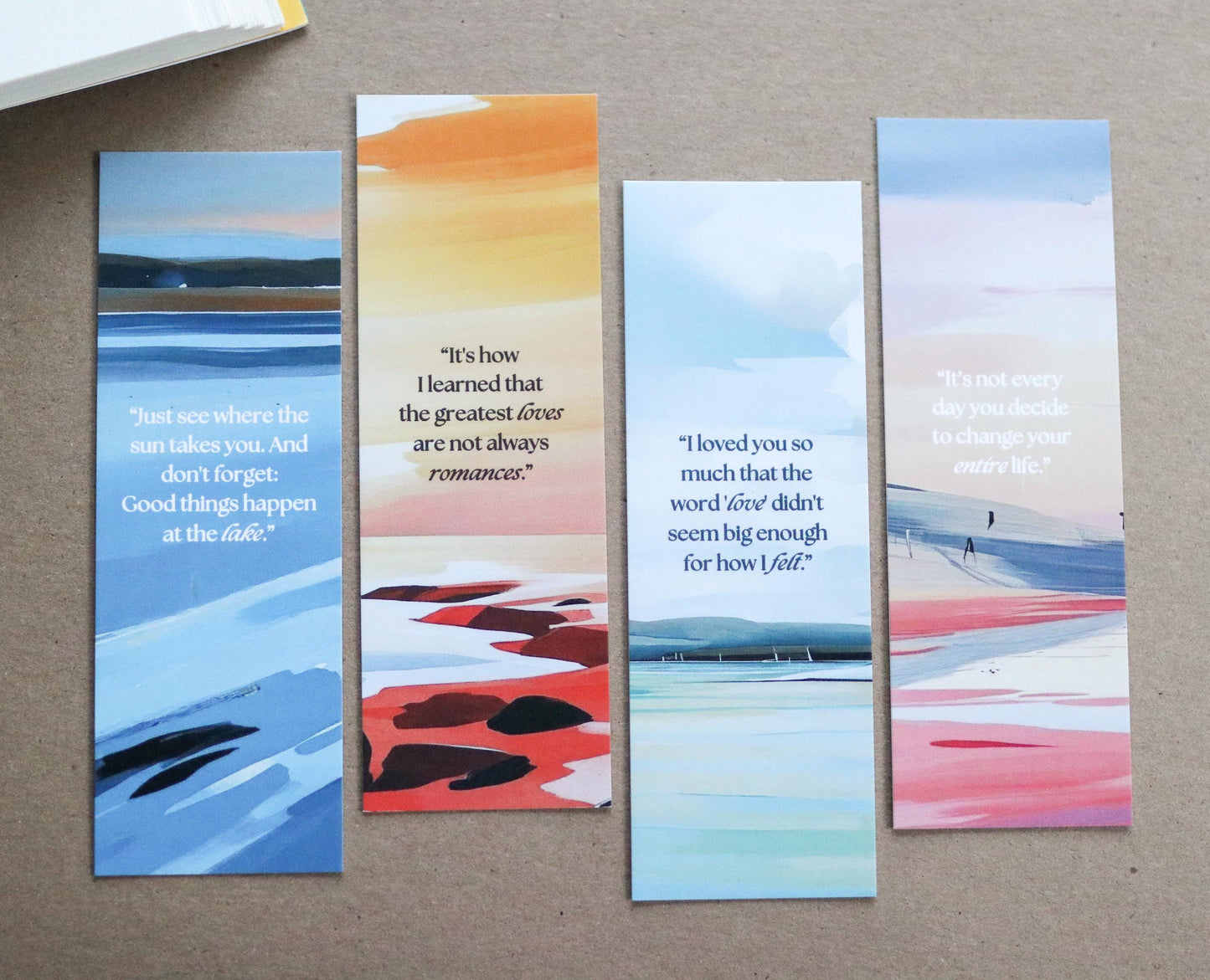 Carley Fortune inspired Bookmarks (set of 4)