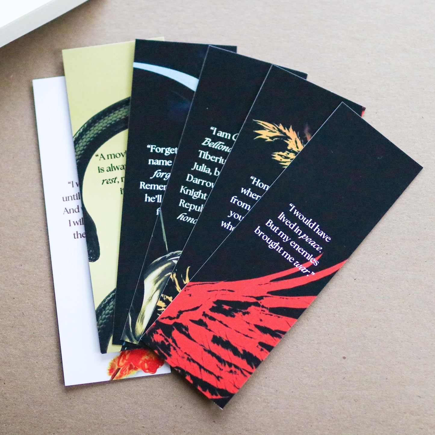 Red Rising Saga inspired Bookmarks (set of 6)