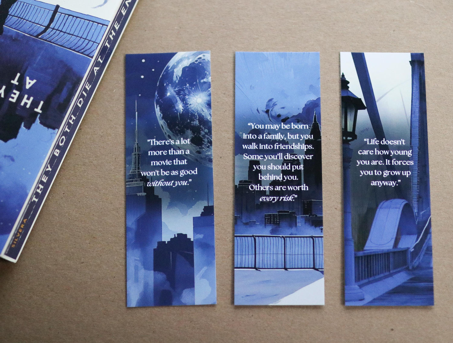 They Both Die at the End Inspired Bookmarks (set of 3)