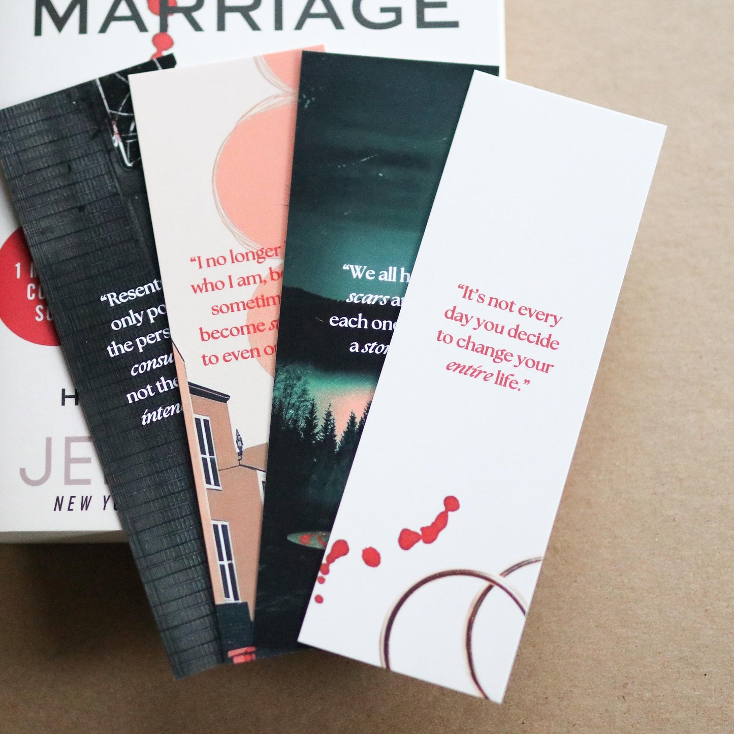 Jeneva Rose Thriller inspired Bookmarks (set of 4)
