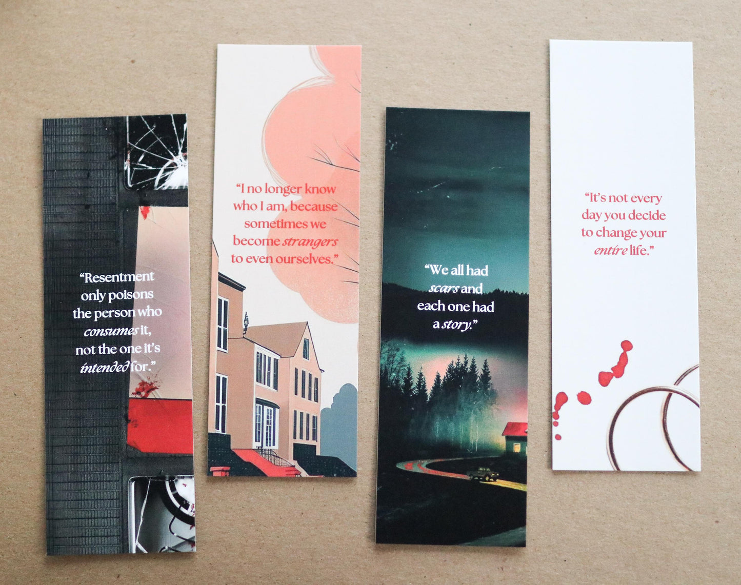 Jeneva Rose Thriller inspired Bookmarks (set of 4)