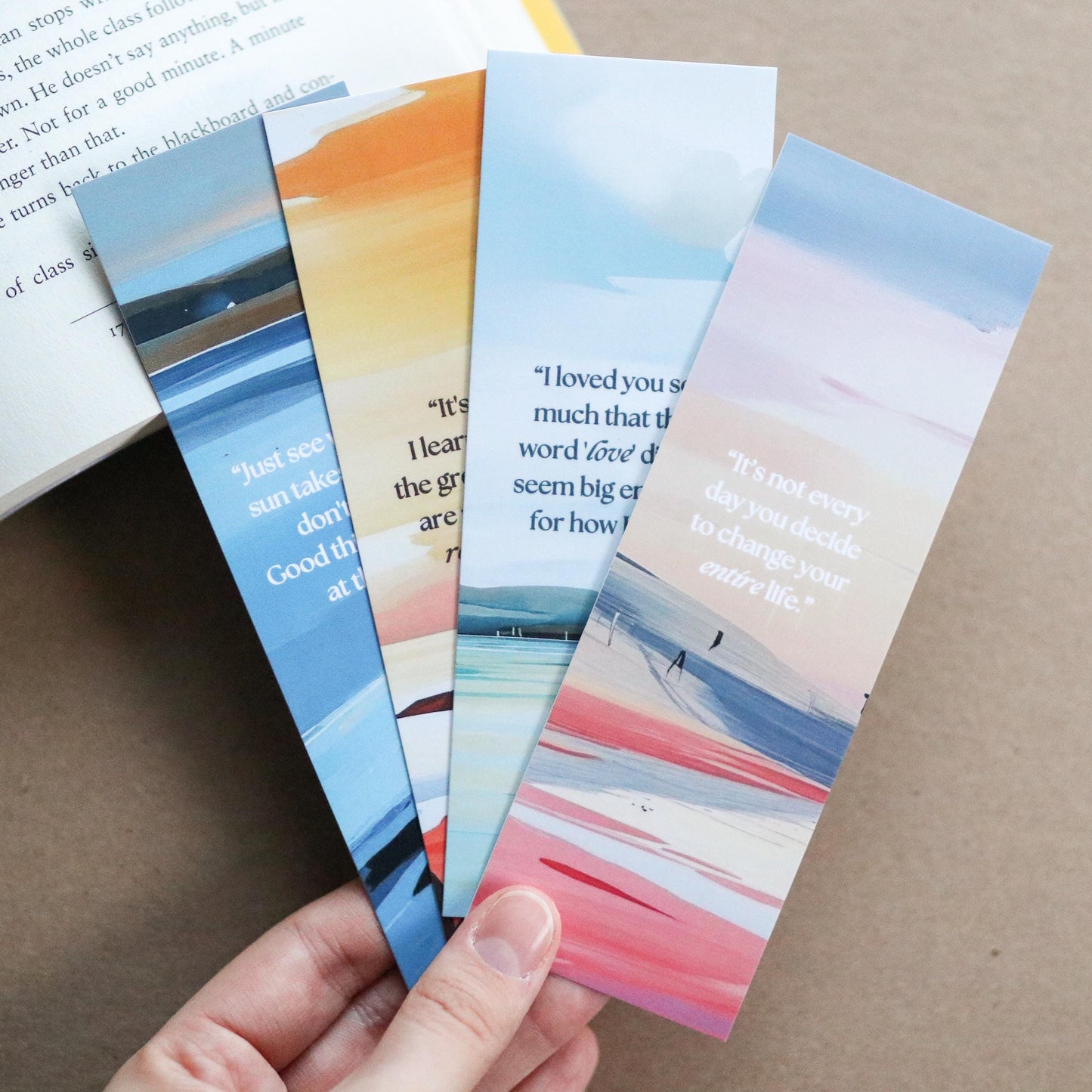 Carley Fortune inspired Bookmarks (set of 4)