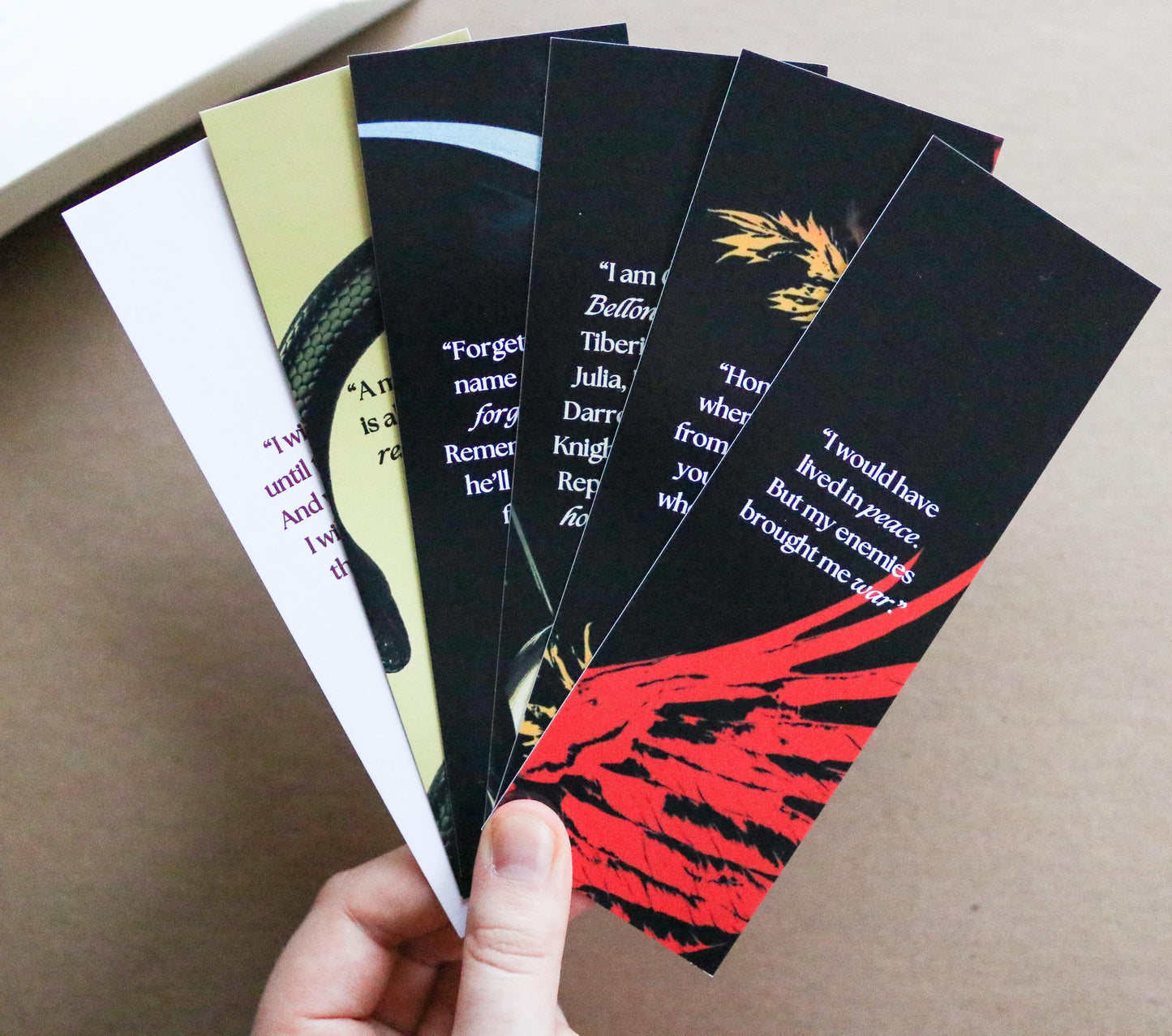 Red Rising Saga inspired Bookmarks (set of 6)