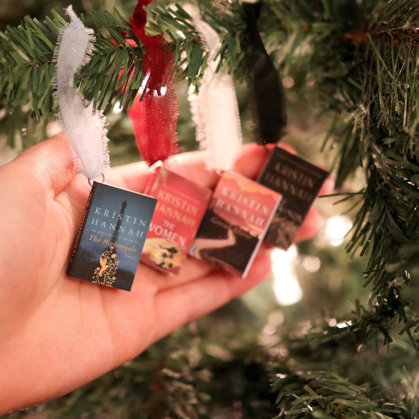 Kristin Hannah Mini Book Ornaments