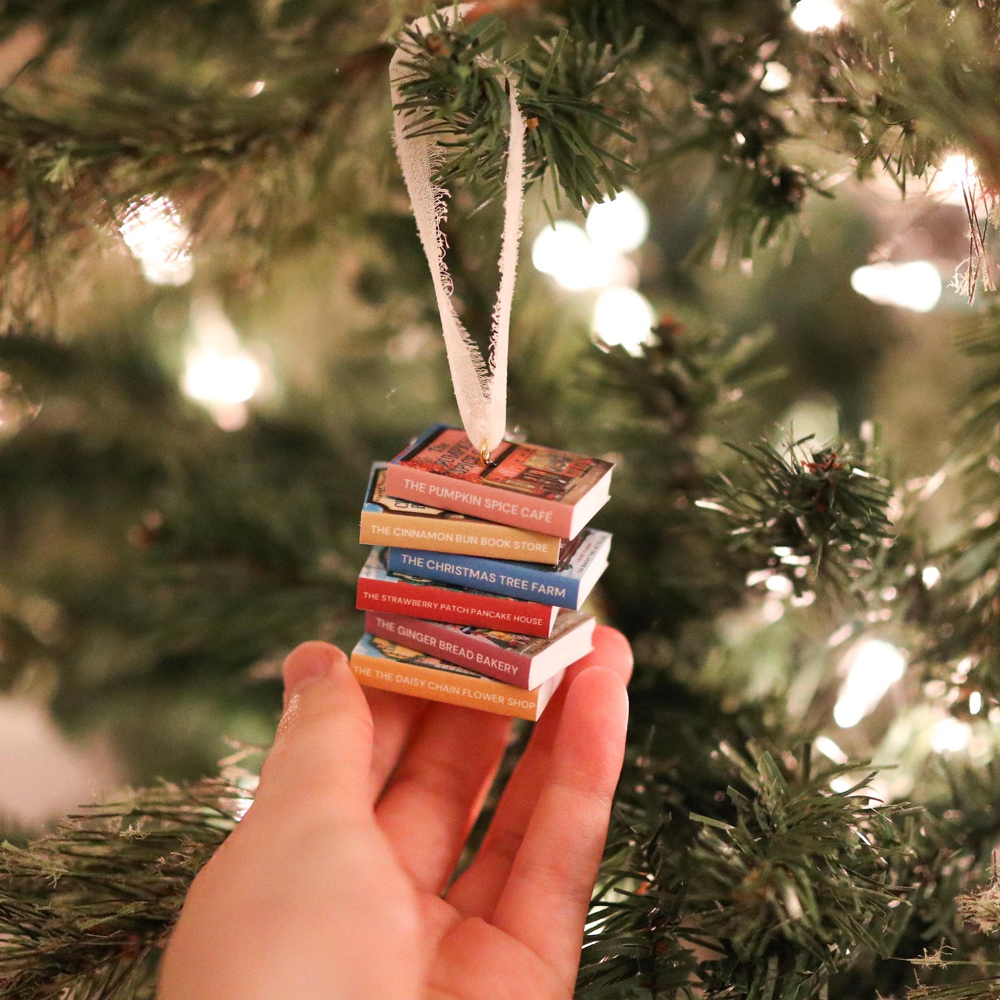 Dream Harbor Mini Book Stack Ornament