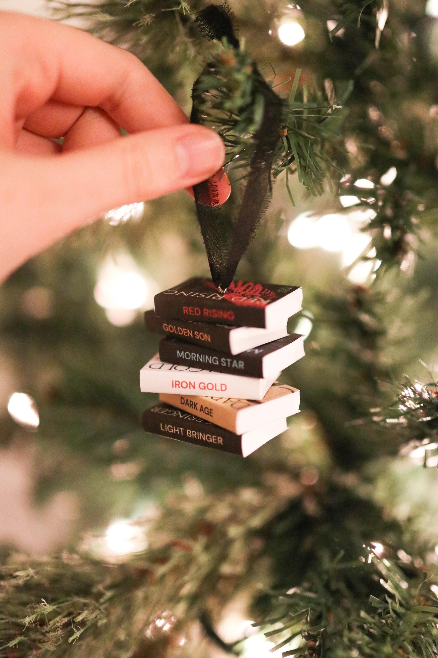 Pierce Brown Mini Book Stack Ornament