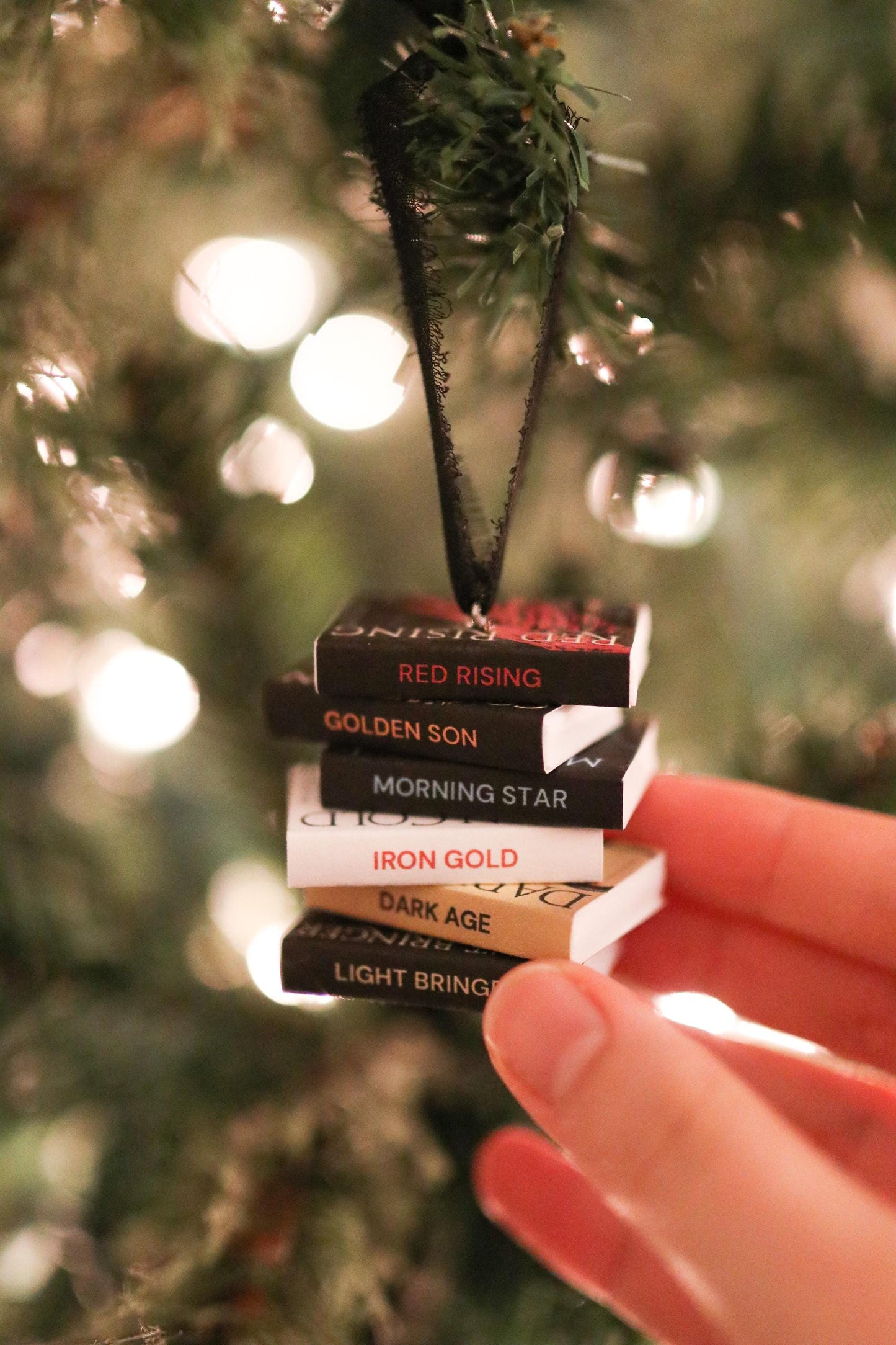 Pierce Brown Mini Book Stack Ornament