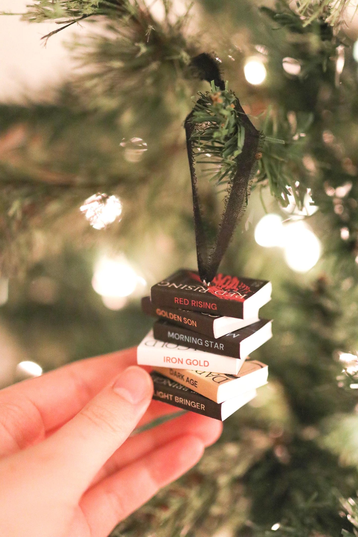 Pierce Brown Mini Book Stack Ornament