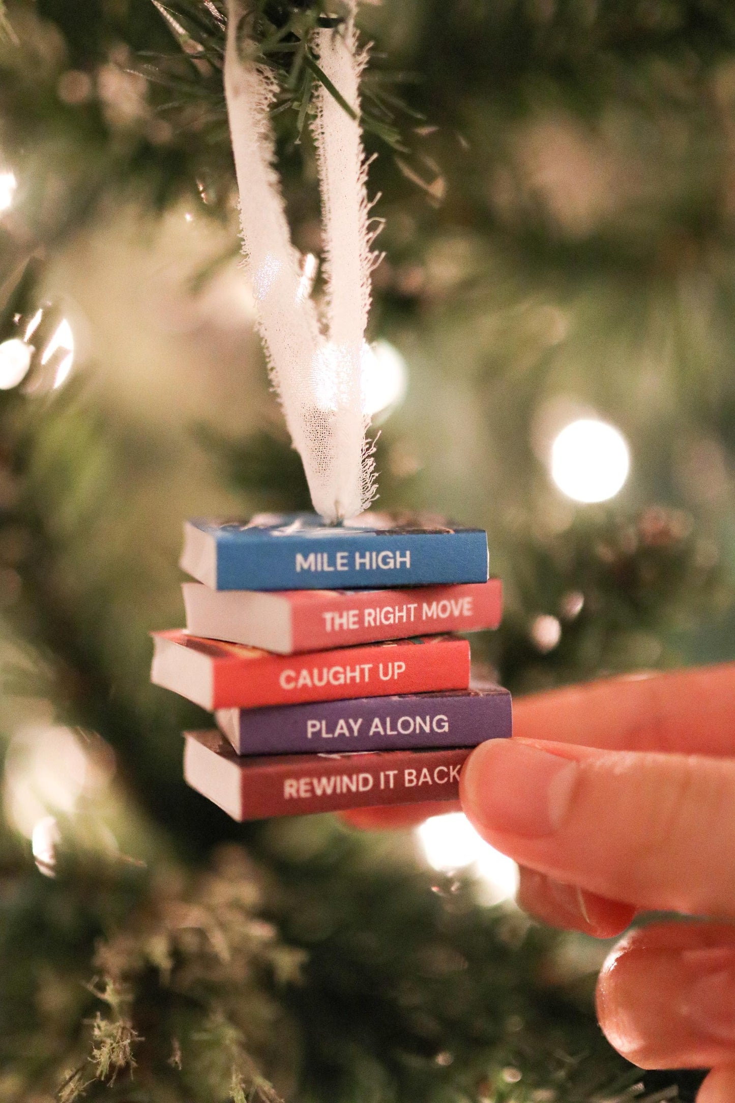 Windy City Mini Book Stack Ornament