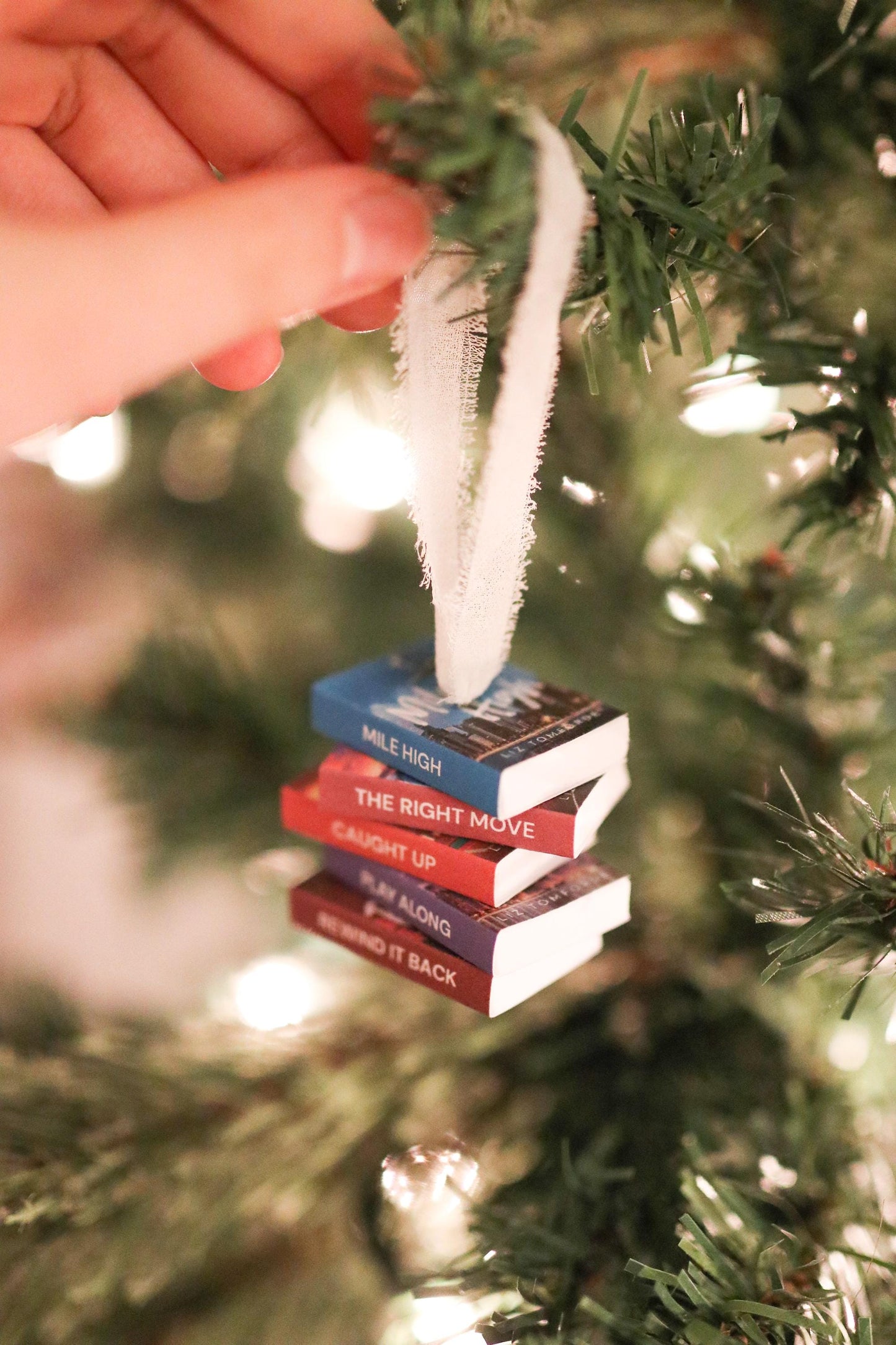 Windy City Mini Book Stack Ornament