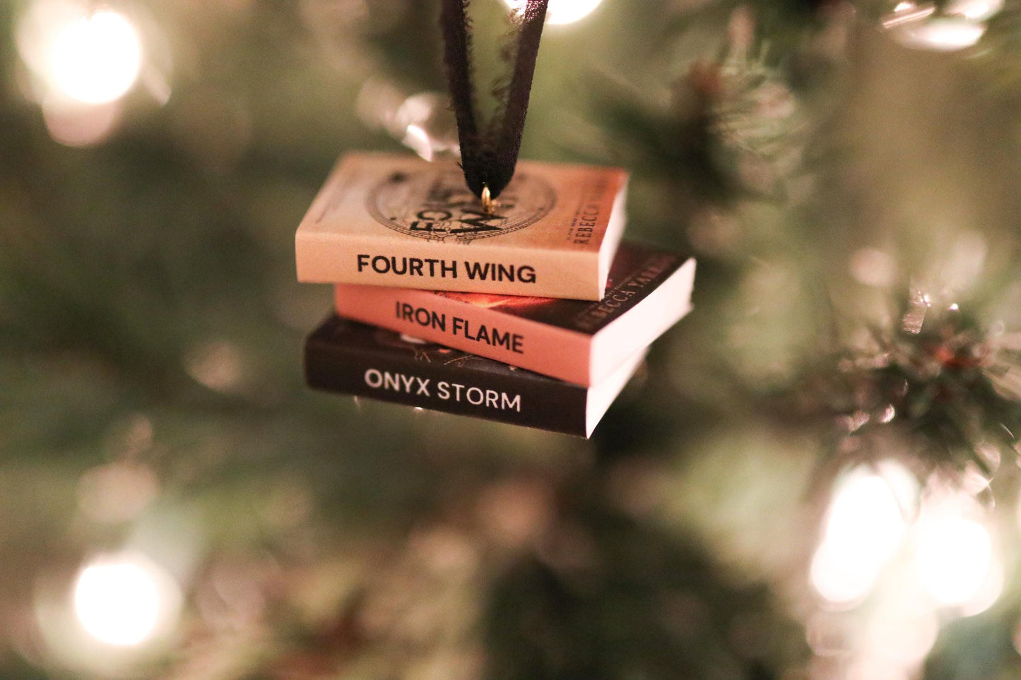 Fourth Wing Mini Book Stack Ornament