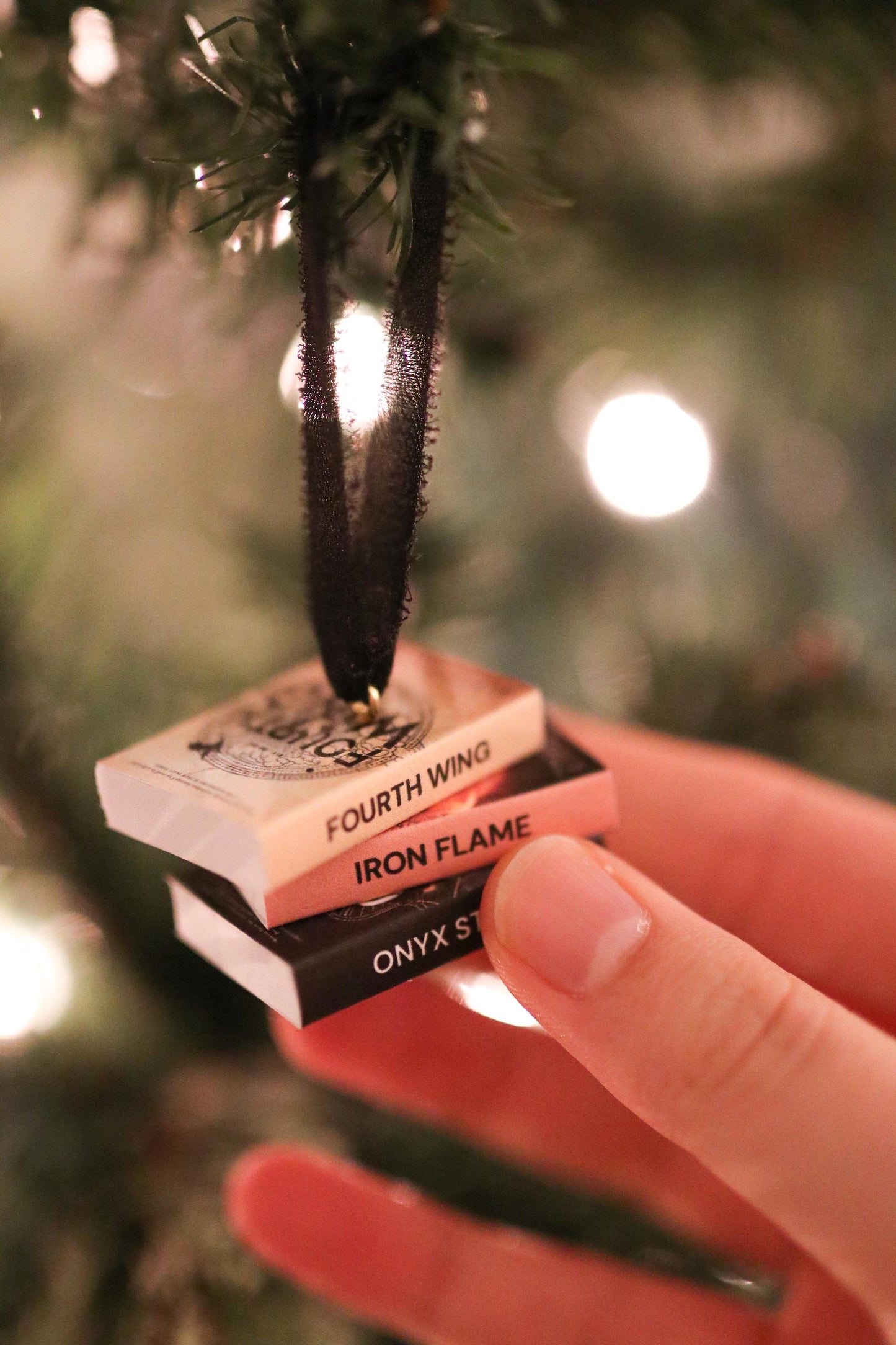 Fourth Wing Mini Book Stack Ornament