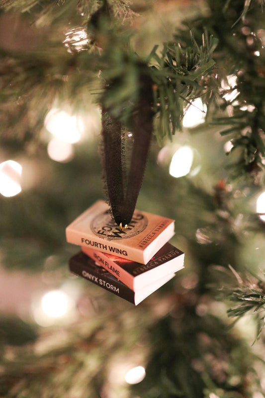 Fourth Wing Mini Book Stack Ornament