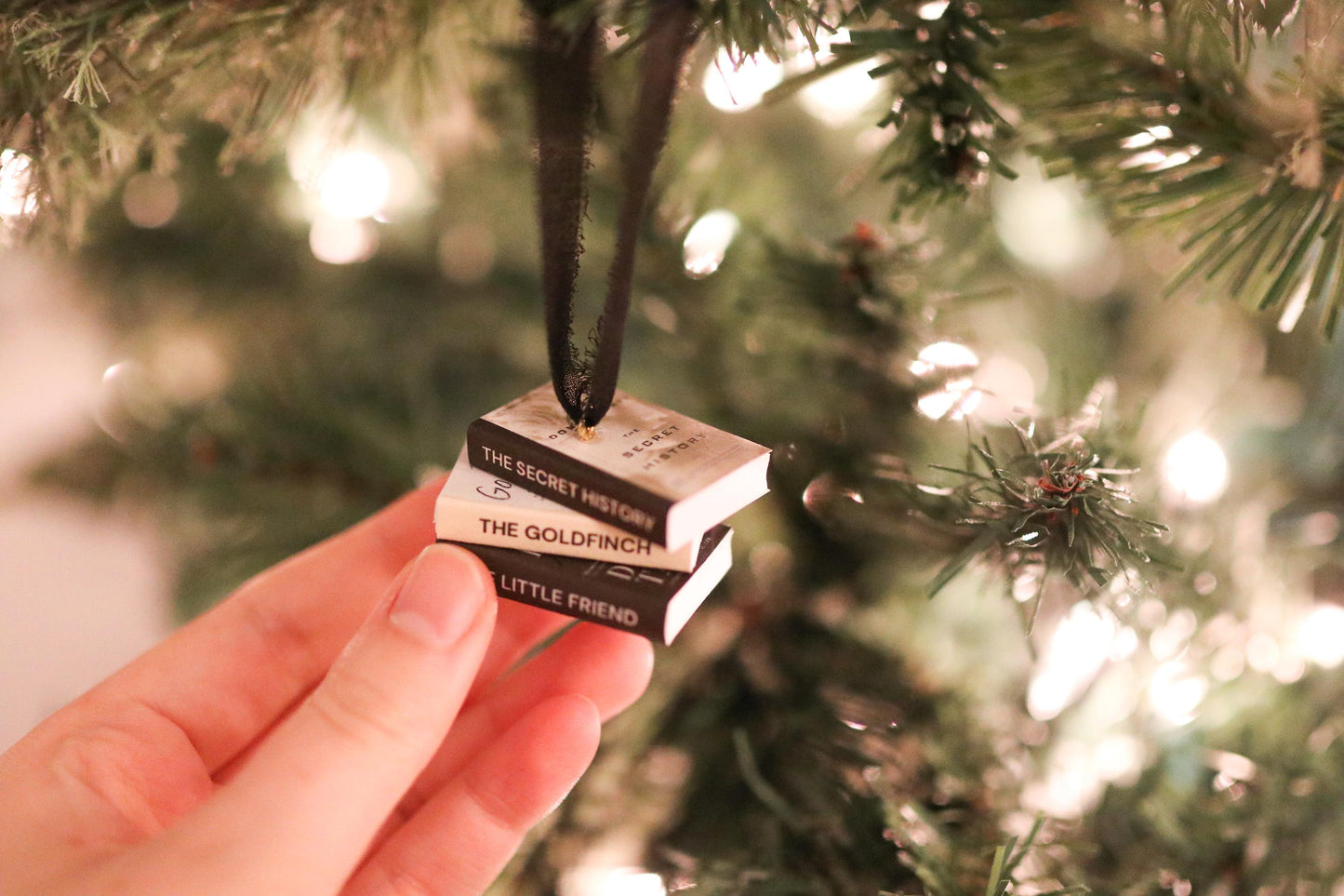 Donna Tartt Mini Book Stack Ornament