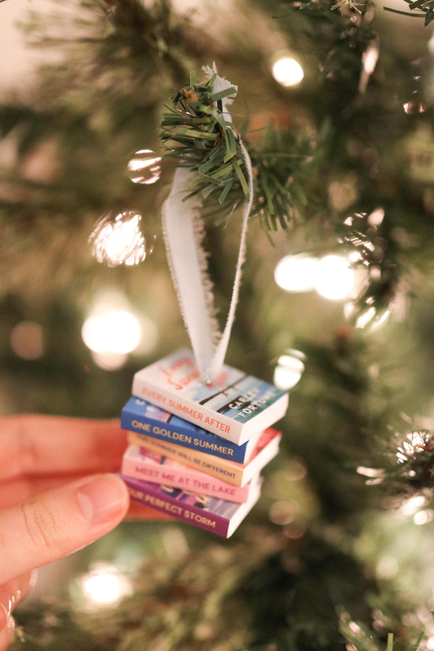 Carley Fortune Mini Book Stack Ornament