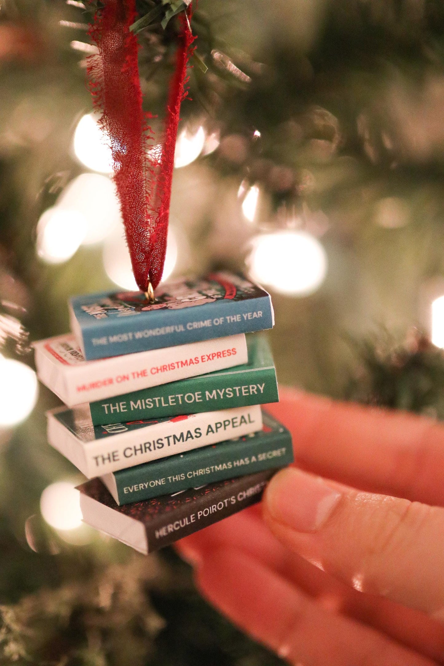 Christmas Thriller Mini Book Stack Ornament