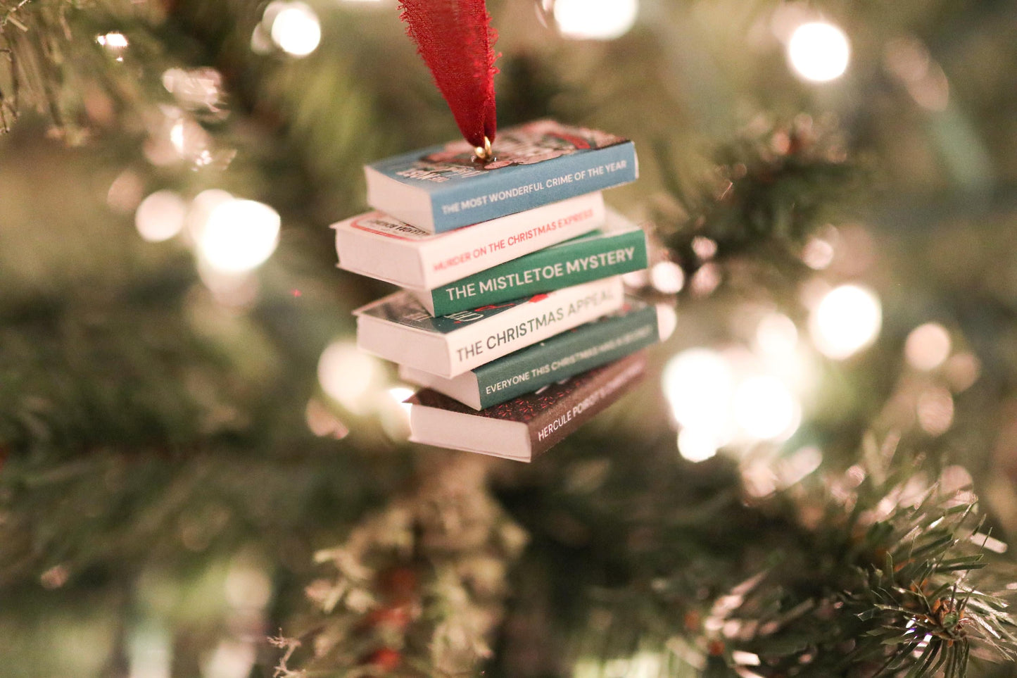 Christmas Thriller Mini Book Stack Ornament