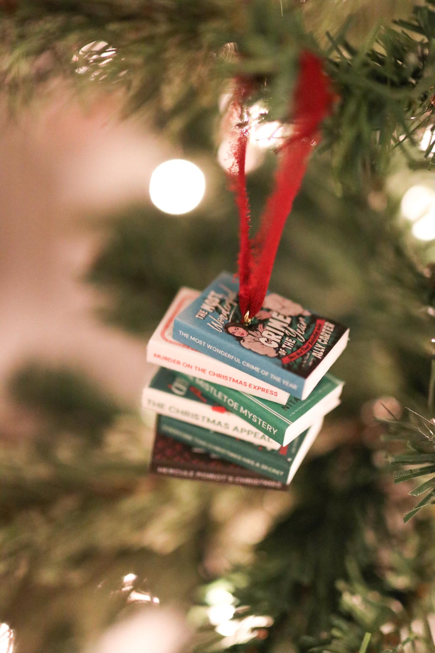 Christmas Thriller Mini Book Stack Ornament