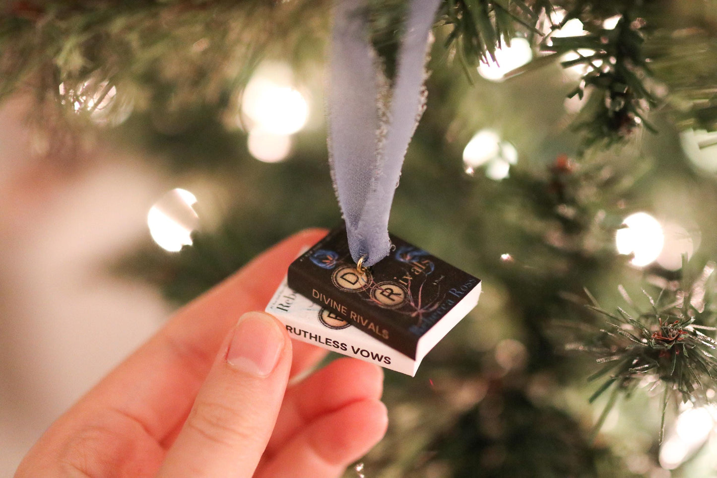 Divine Rivals Mini Book Stack Ornament