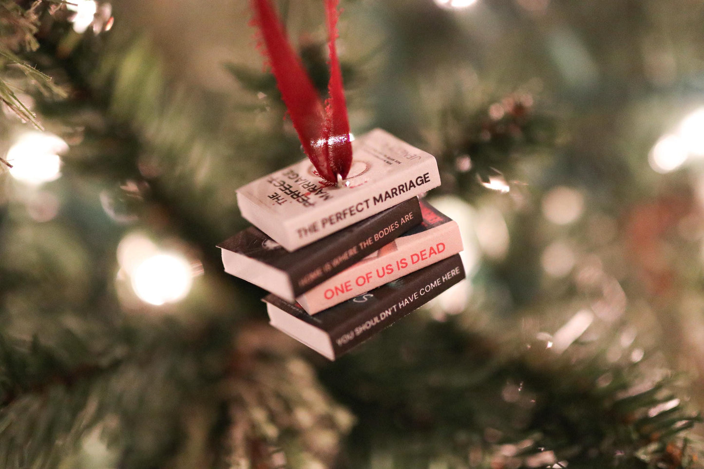 Jeneva Rose Mini Book Stack Ornament