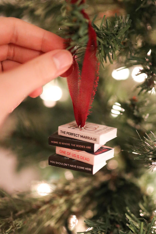 Jeneva Rose Mini Book Stack Ornament