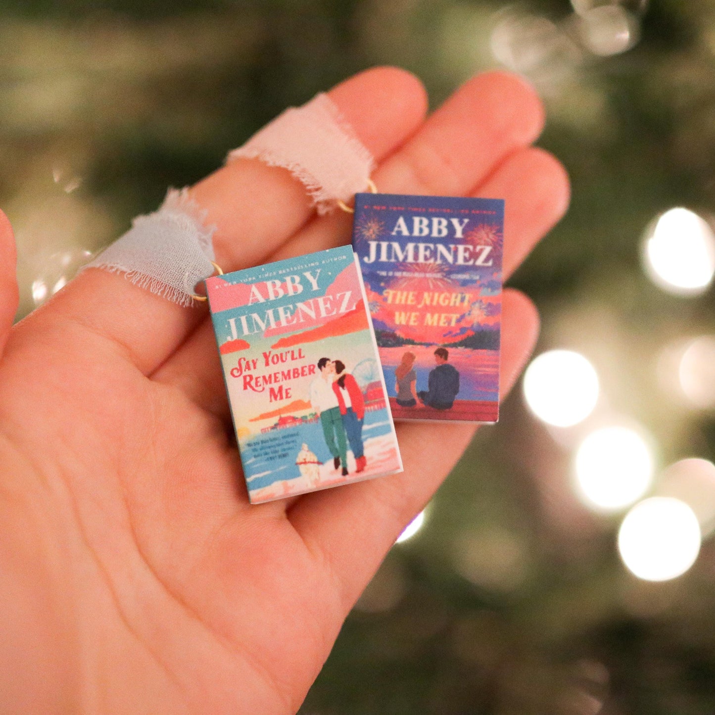 Abby Jimenez Mini Book Ornaments