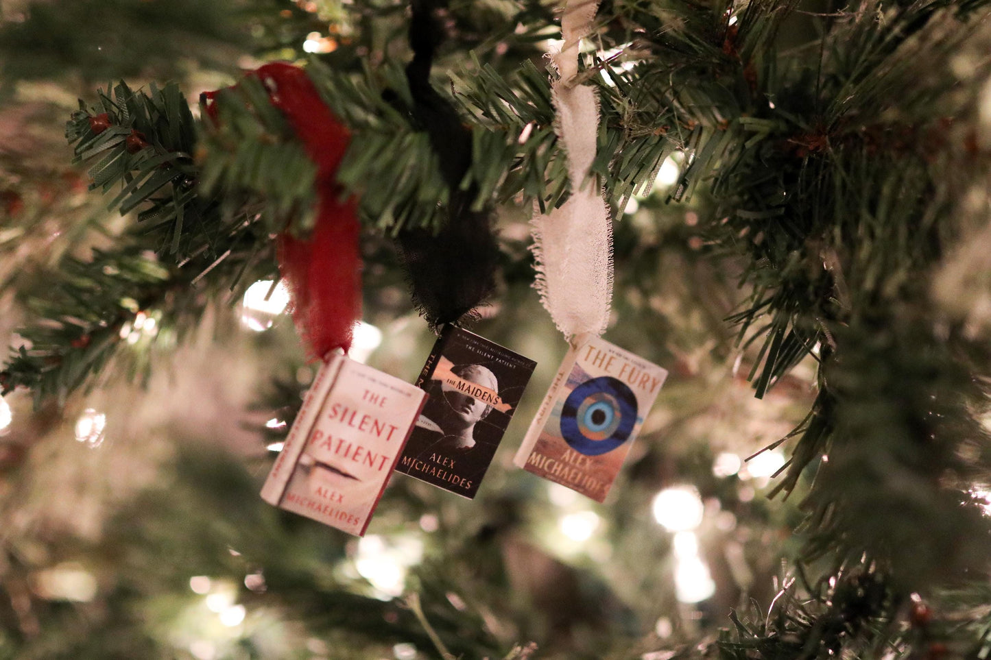 Alex Michaelides Mini Book Ornaments