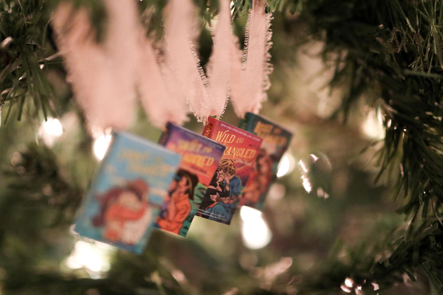 Rebel Blue Ranch Mini Book Ornaments | handmade christmas (set of 4) romance, Miniature, tiny books, western Done and Dusted Lyla Sage