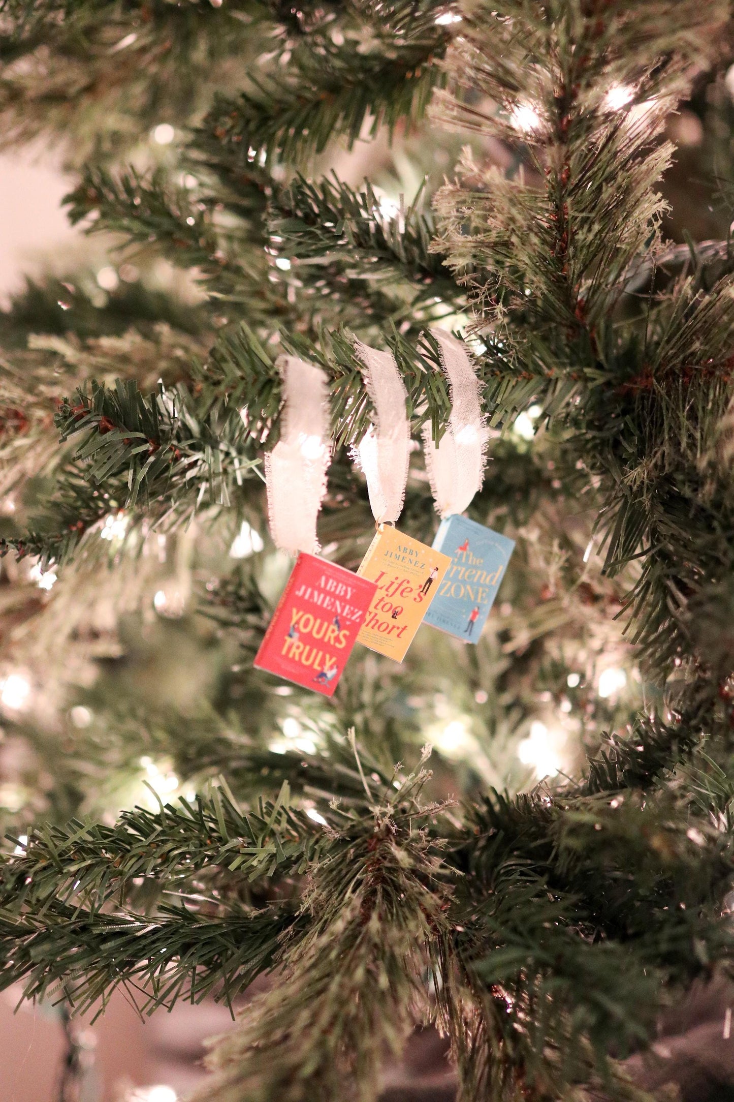 Abby Jimenez Inspired Mini Book Ornaments