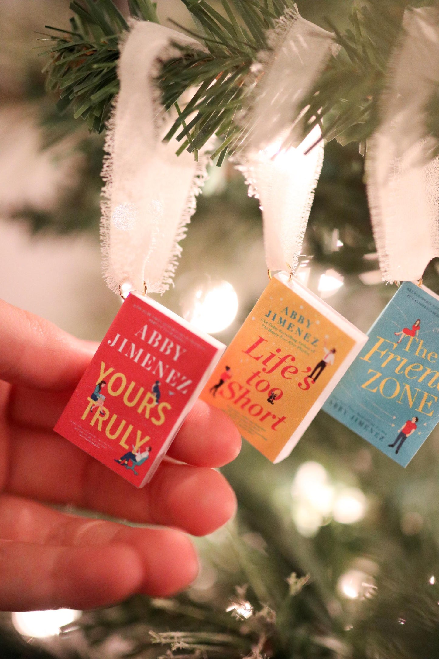 Abby Jimenez Inspired Mini Book Ornaments