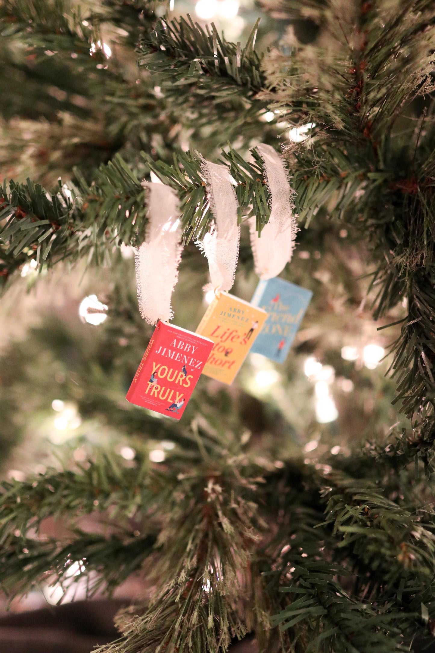 Abby Jimenez Inspired Mini Book Ornaments