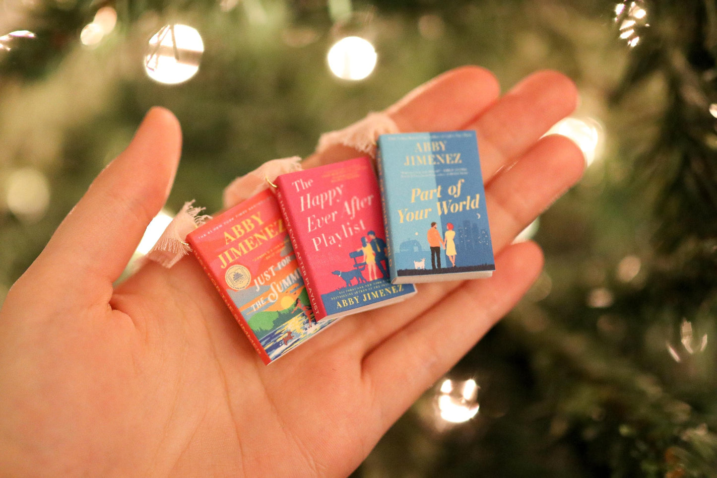 Abby Jimenez Mini Book Ornaments