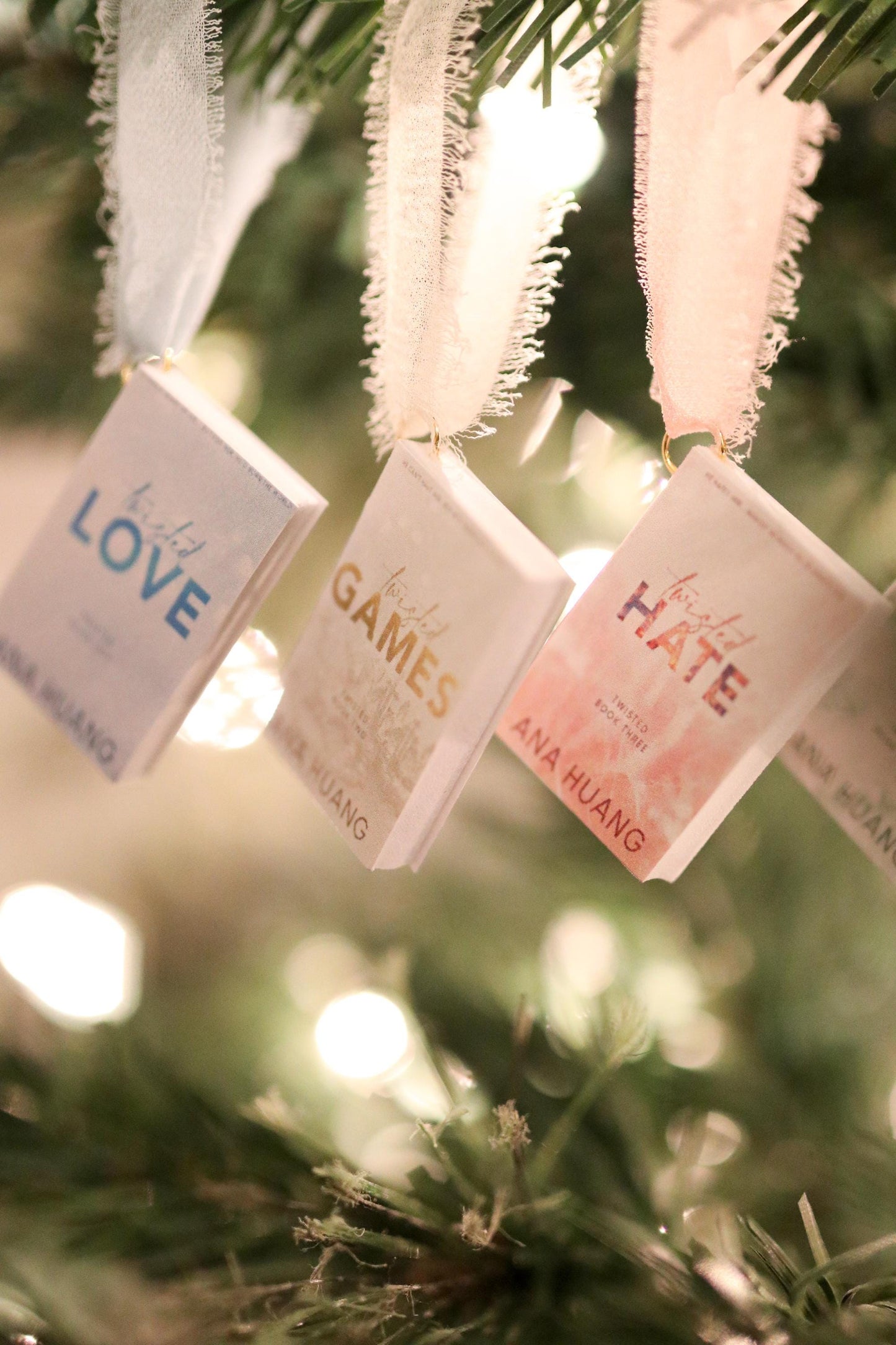 Twisted Love Mini Book Ornaments