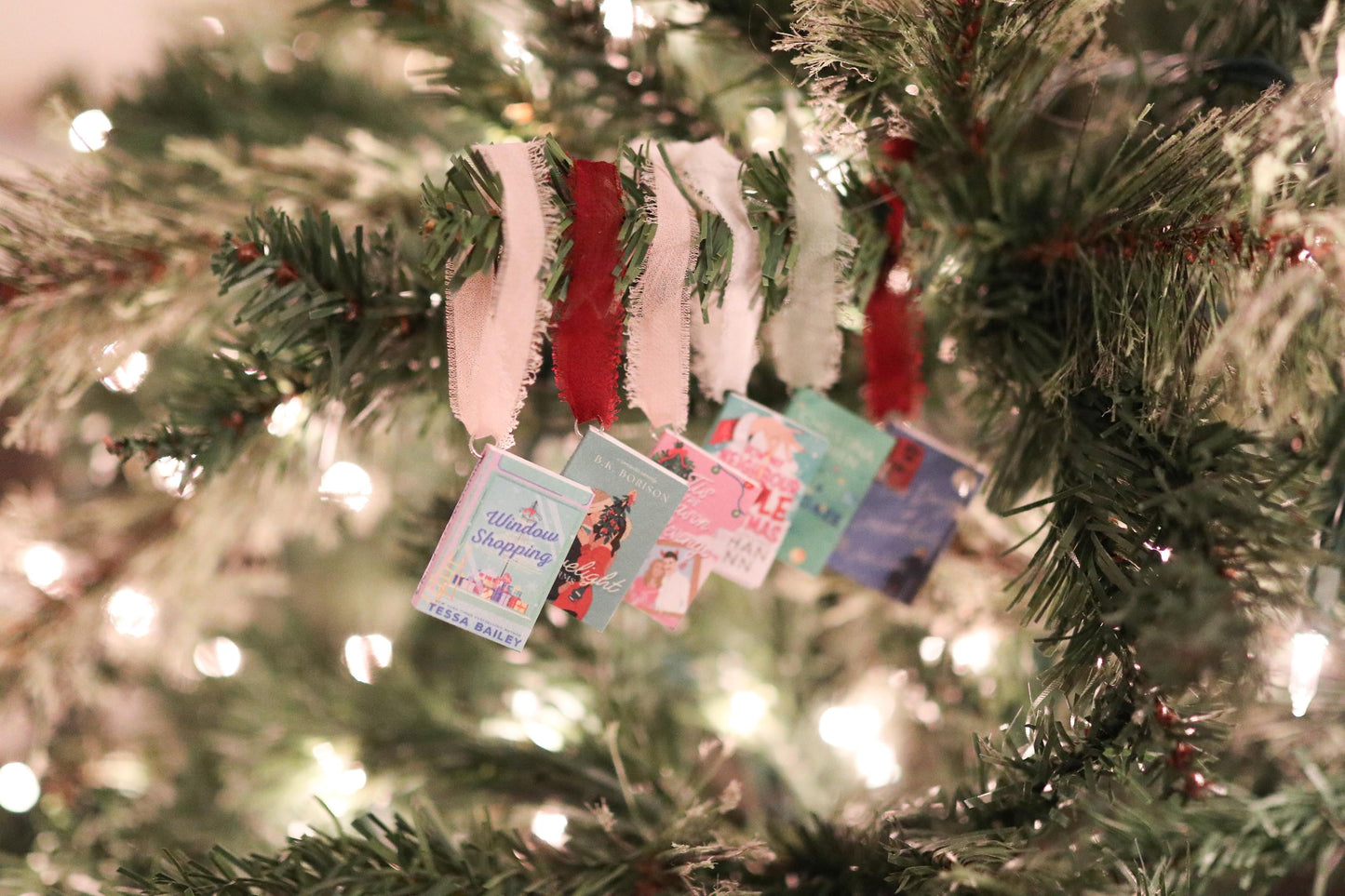 Christmas Romance Mini Book Ornaments
