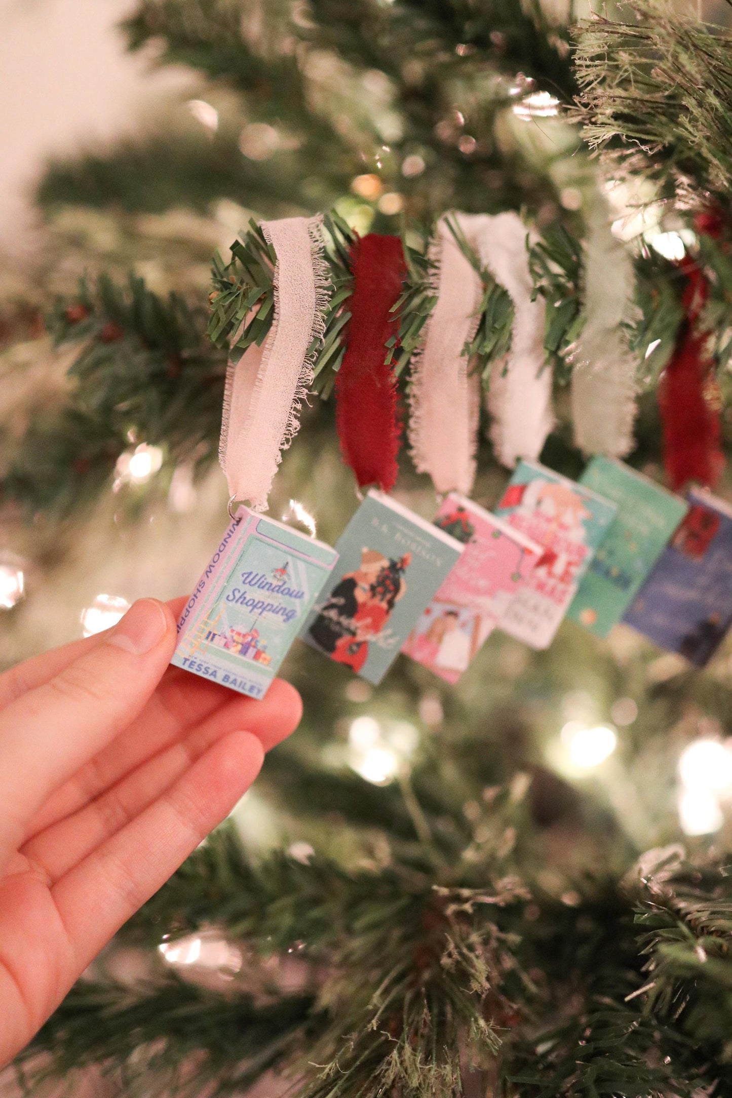 Christmas Romance Mini Book Ornaments