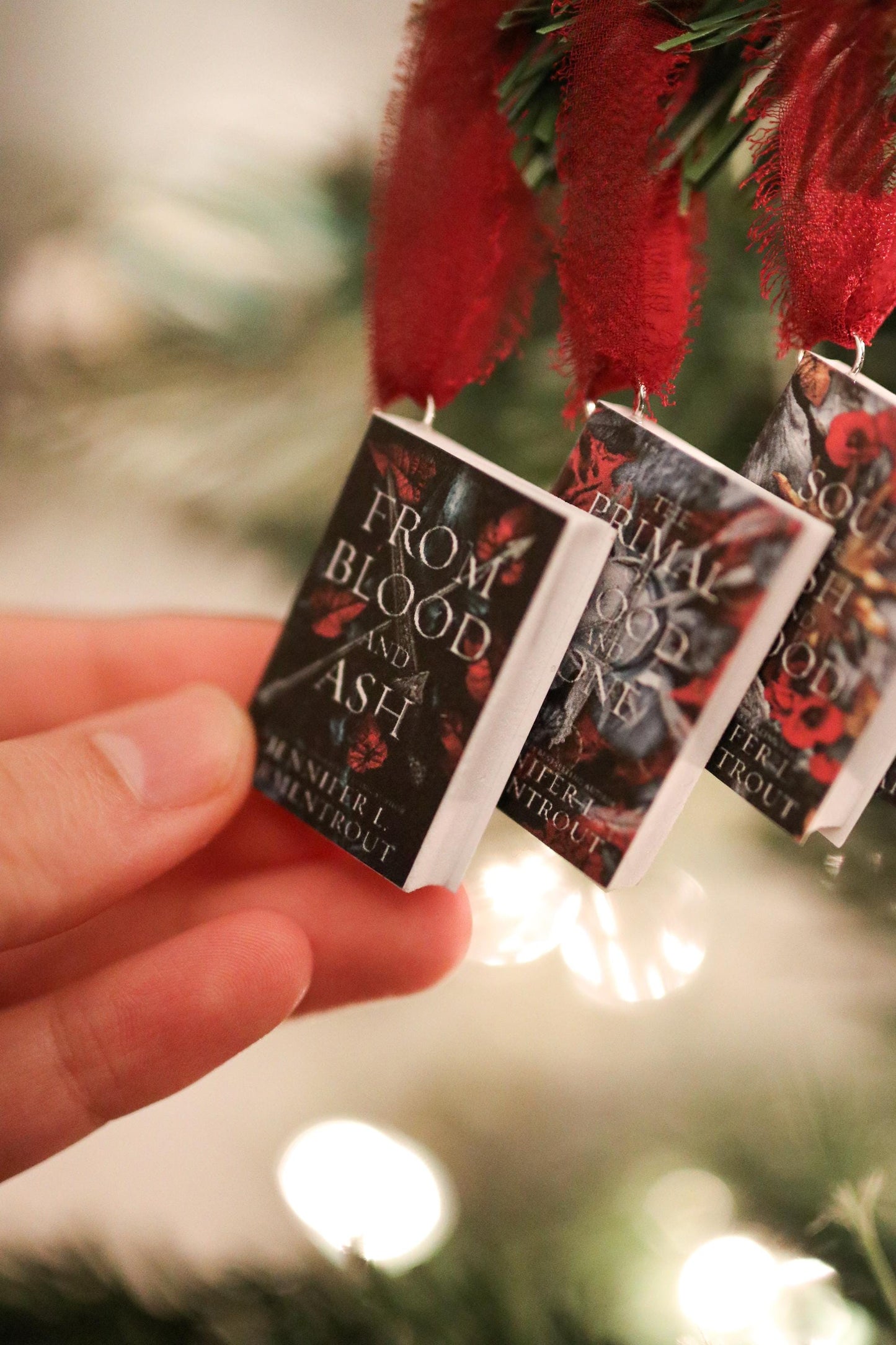 Jennifer L. Armentrout Inspired Mini Book Ornaments