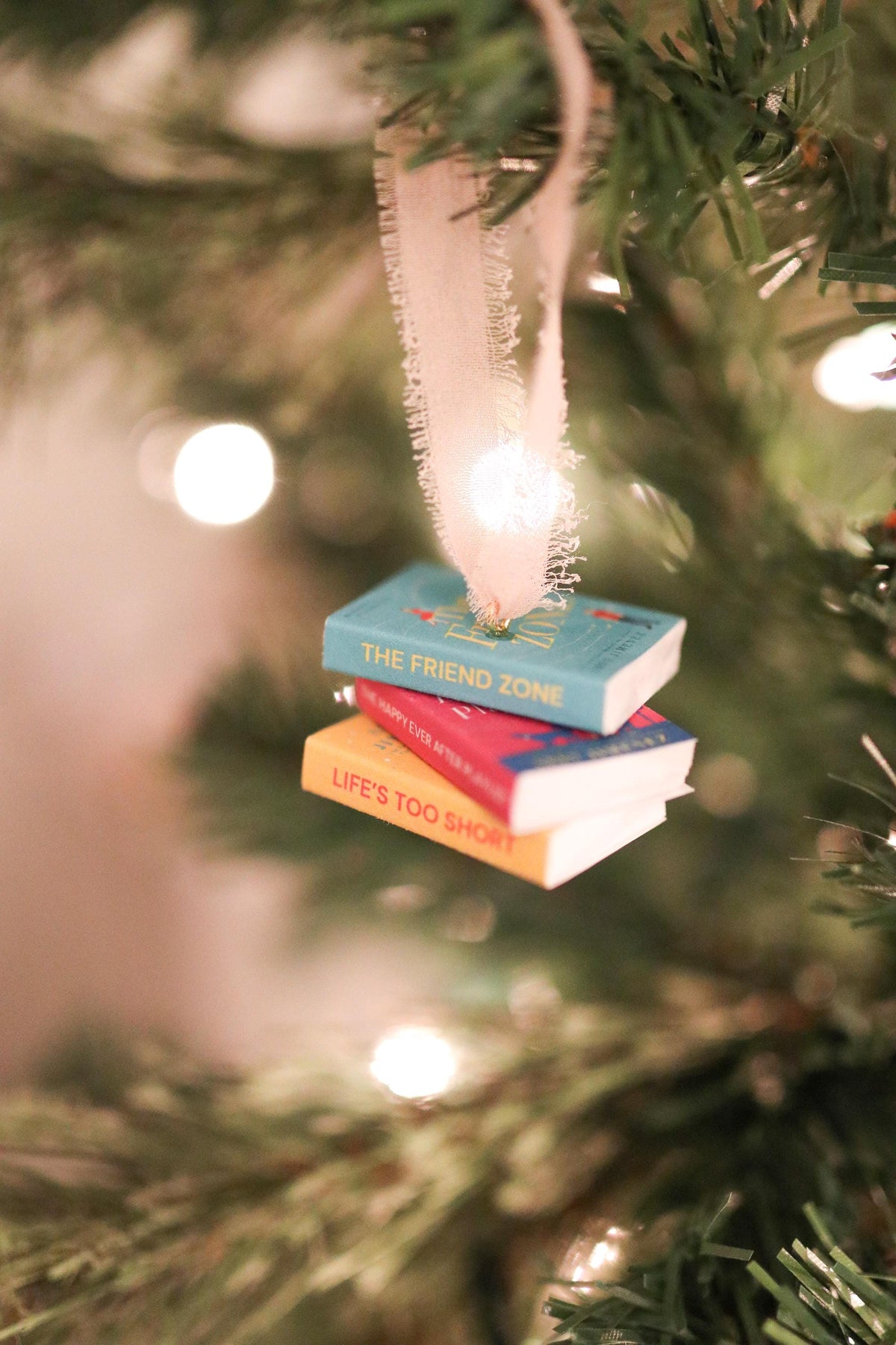 CUSTOM Mini Book Stack Ornament