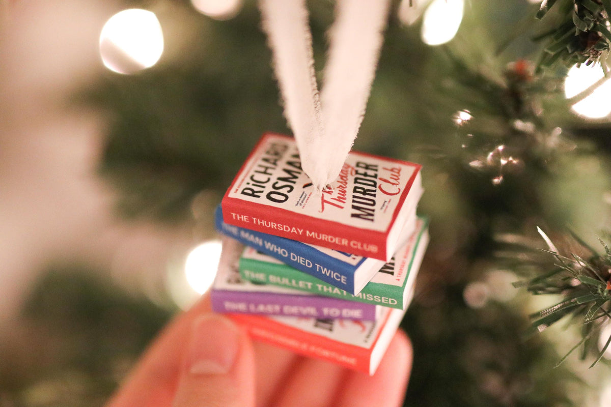 CUSTOM Mini Book Stack Ornament