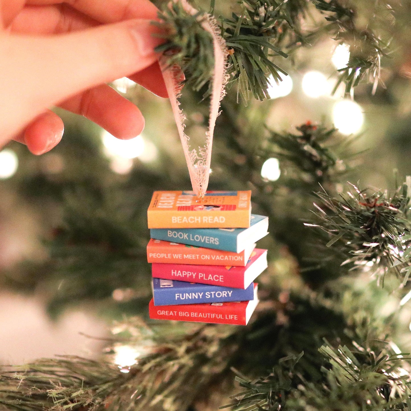 Emily Henry Mini Book Stack Ornament