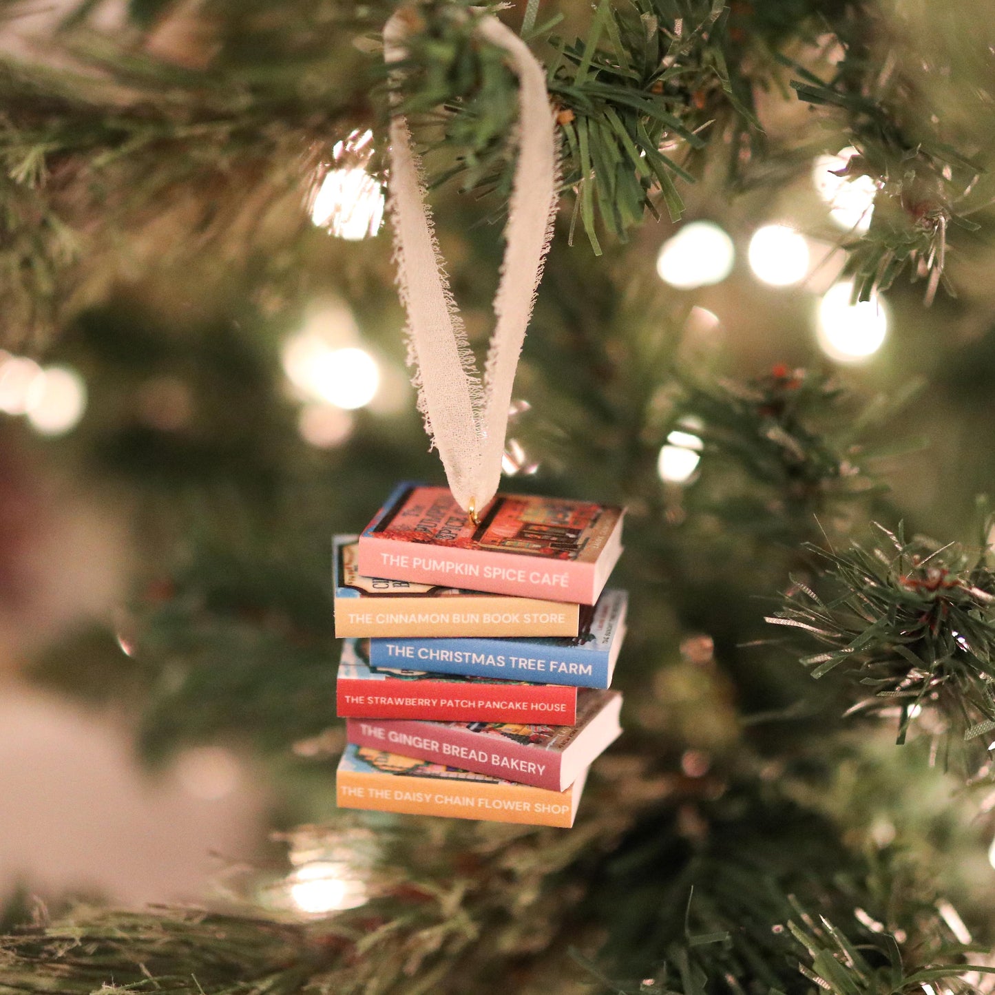 Dream Harbor Mini Book Stack Ornament